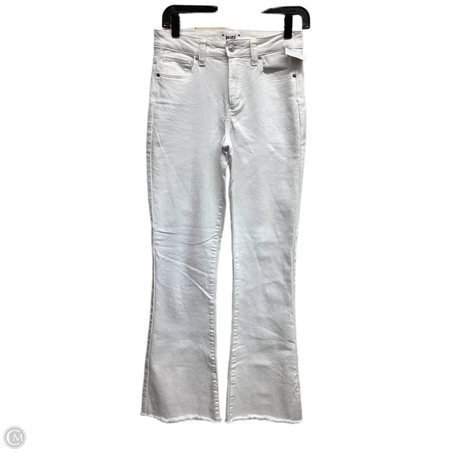 Jeans Wide Leg By Paige In White Denim, Size: 2