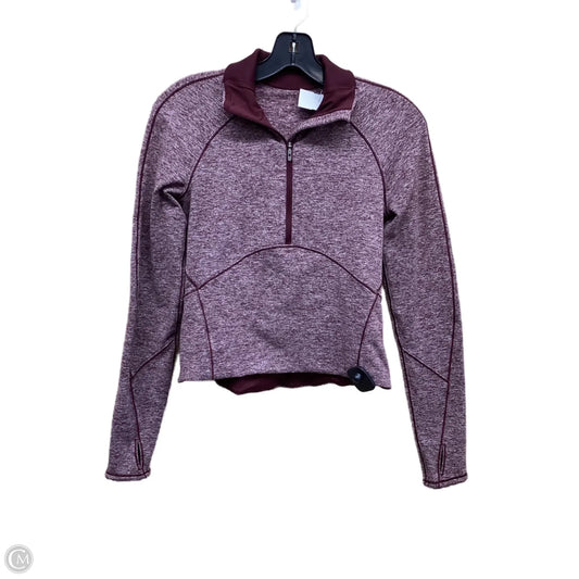 Athletic Top Long Sleeve Collar By Lululemon In Maroon, Size: 4