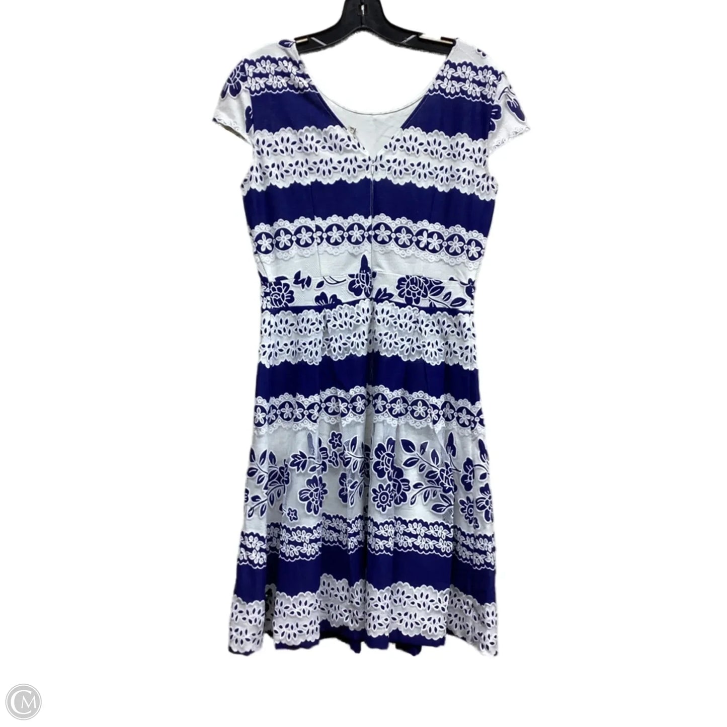 Dress Casual Short By Cremieux In Blue & White, Size: S