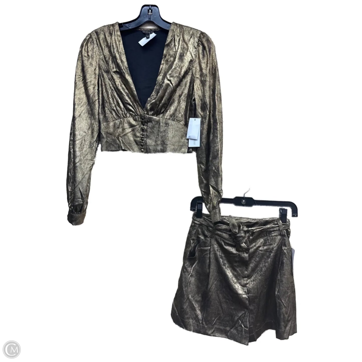 Shorts Set By Guess In Gold, Size: Xs