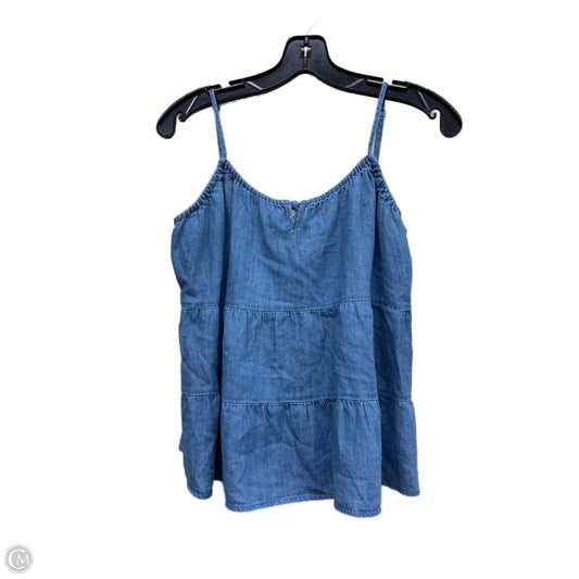 Top Sleeveless By Old Navy In Blue Denim, Size: S