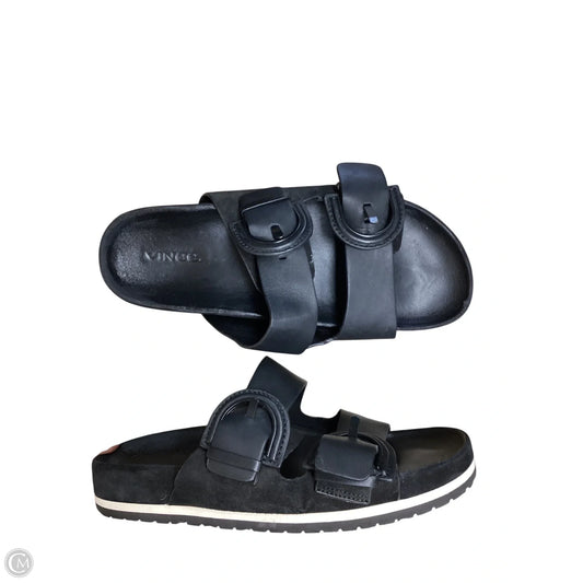 Sandals Flats By Vince In Black, Size: 7