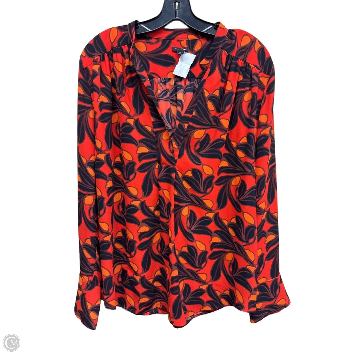Top Long Sleeve By Ann Taylor In Multi-colored, Size: Xl