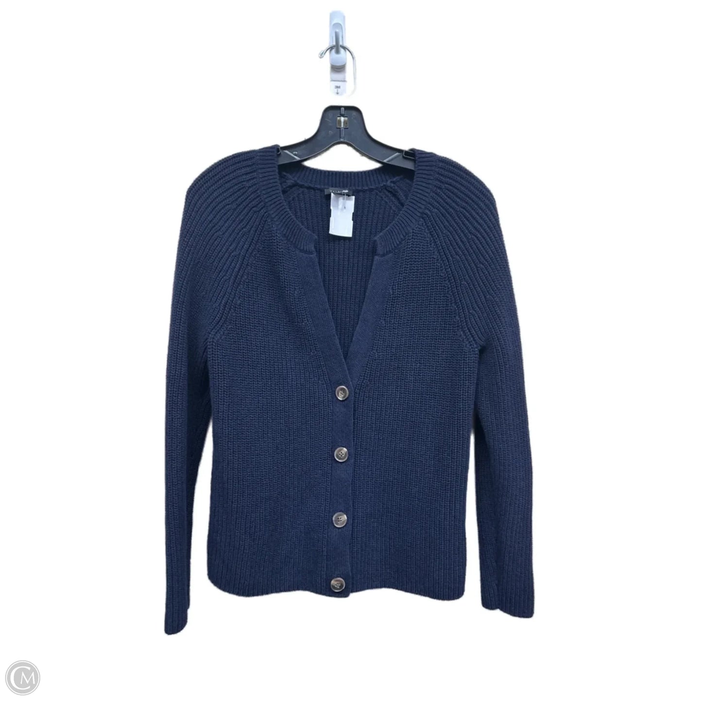 Sweater Cardigan By Talbots In Navy, Size: M
