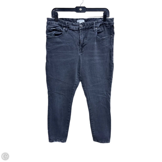 Jeans Straight By Good American In Black Denim, Size: 14