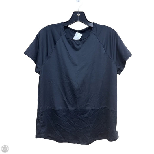 Athletic Top Short Sleeve By Under Armour In Black, Size: L