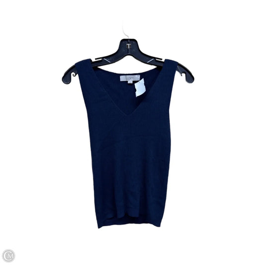 Top Sleeveless By Loft In Blue, Size: M