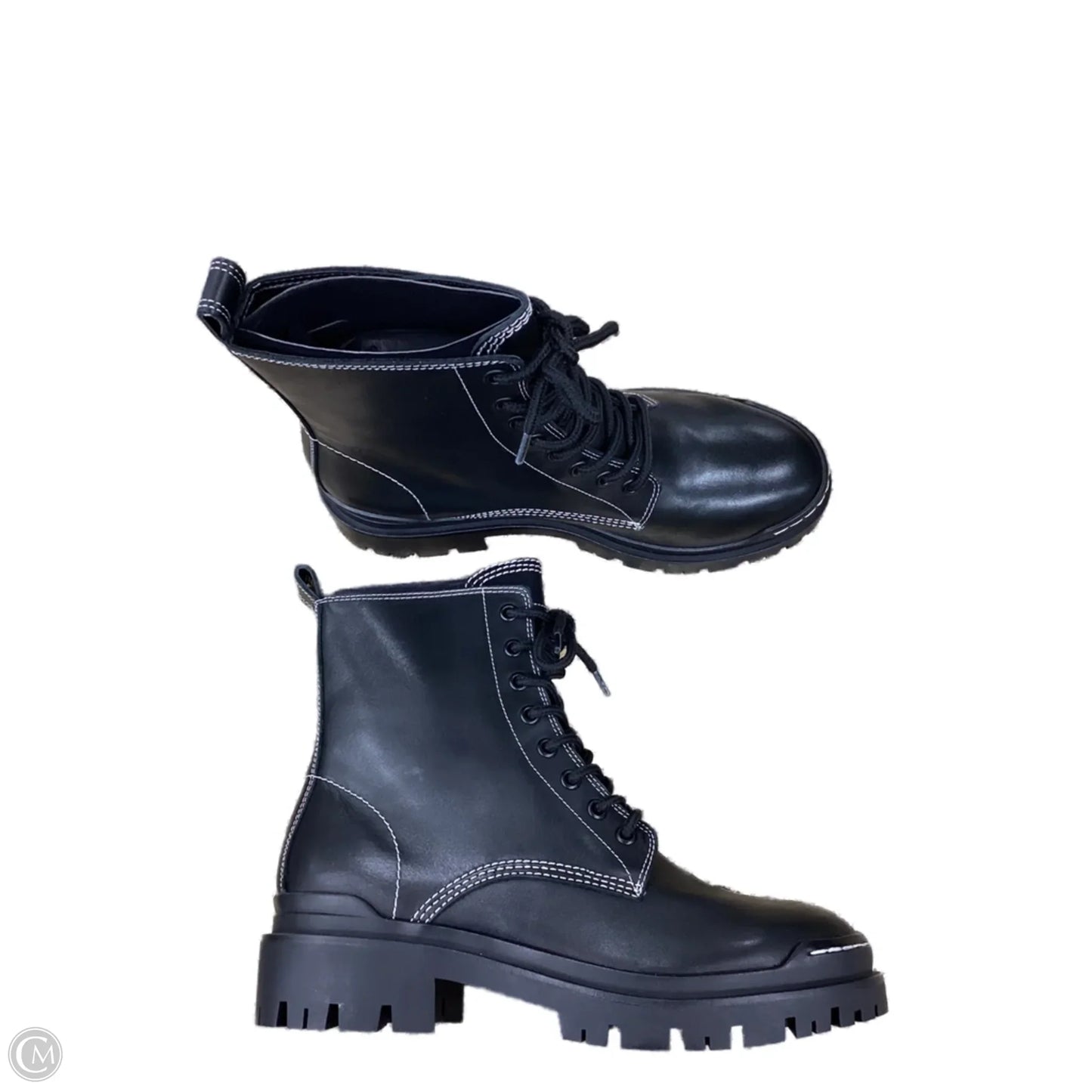 Boots Ankle Flats By Marc Fisher In Black, Size: 9
