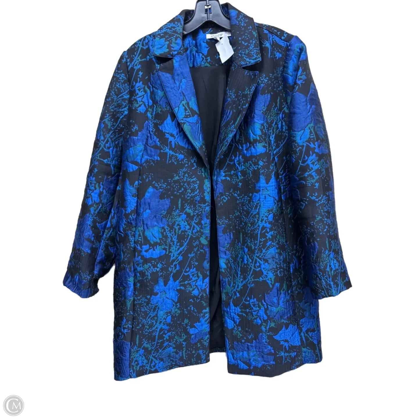 Jacket Other By Chicos In Black & Blue, Size: M
