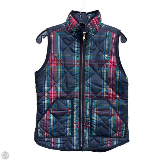 Vest Puffer & Quilted By J. Crew In Plaid Pattern, Size: Xs