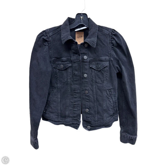 Jacket Denim By Gap In Black Denim, Size: Xxsp