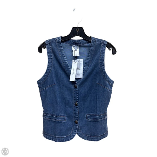 Top Sleeveless By Naked Zebra In Blue Denim, Size: S