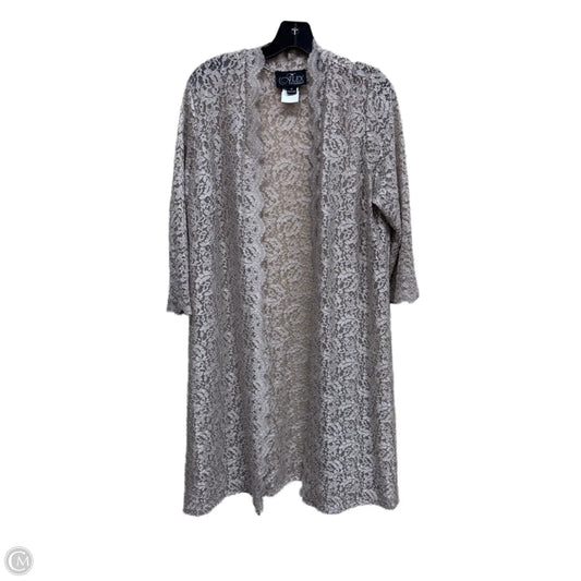 Sweater Cardigan By Alex Evenings In Gold, Size: M