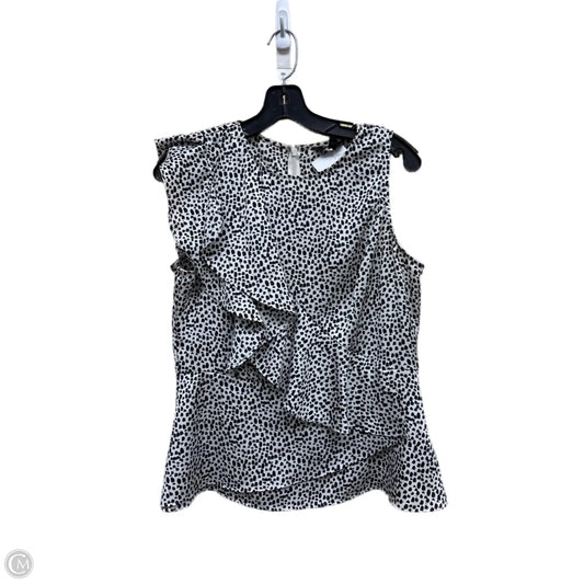 Top Sleeveless By Express In Black & White, Size: M