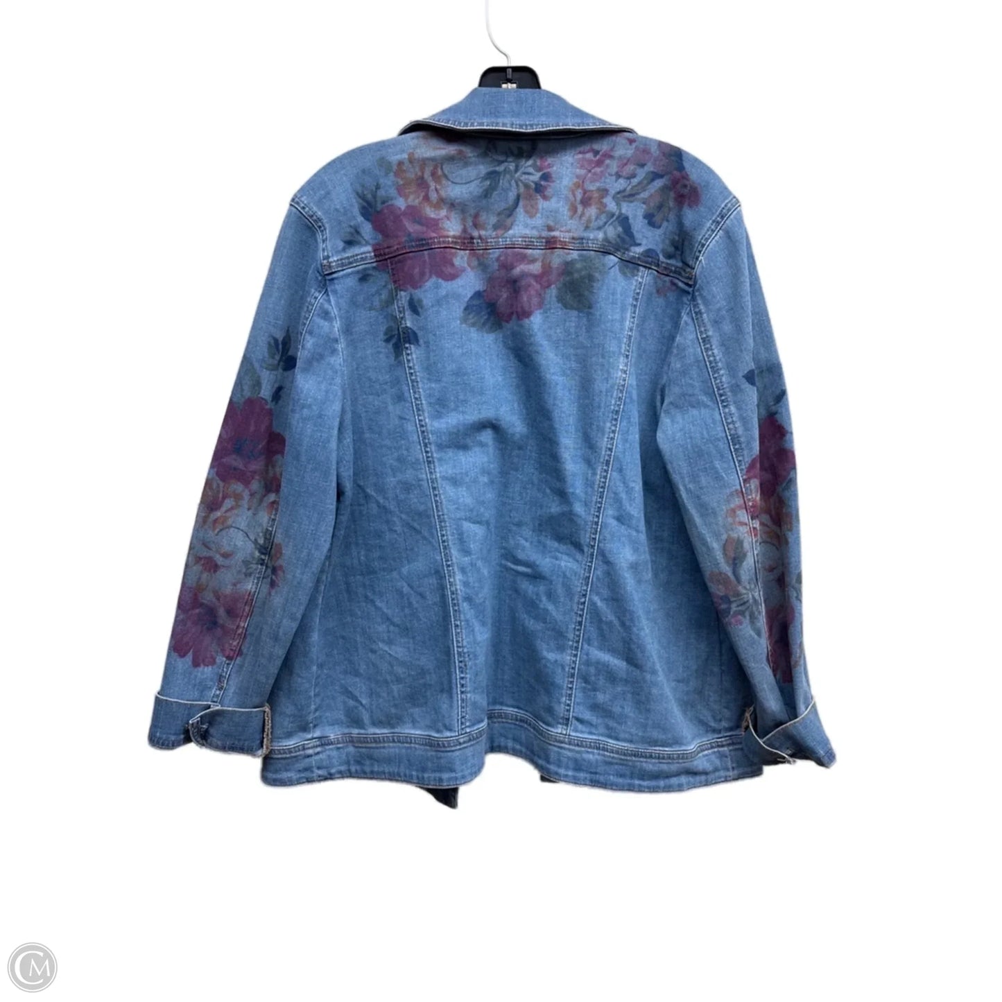 Jacket Denim By Chicos In Blue Denim, Size: L