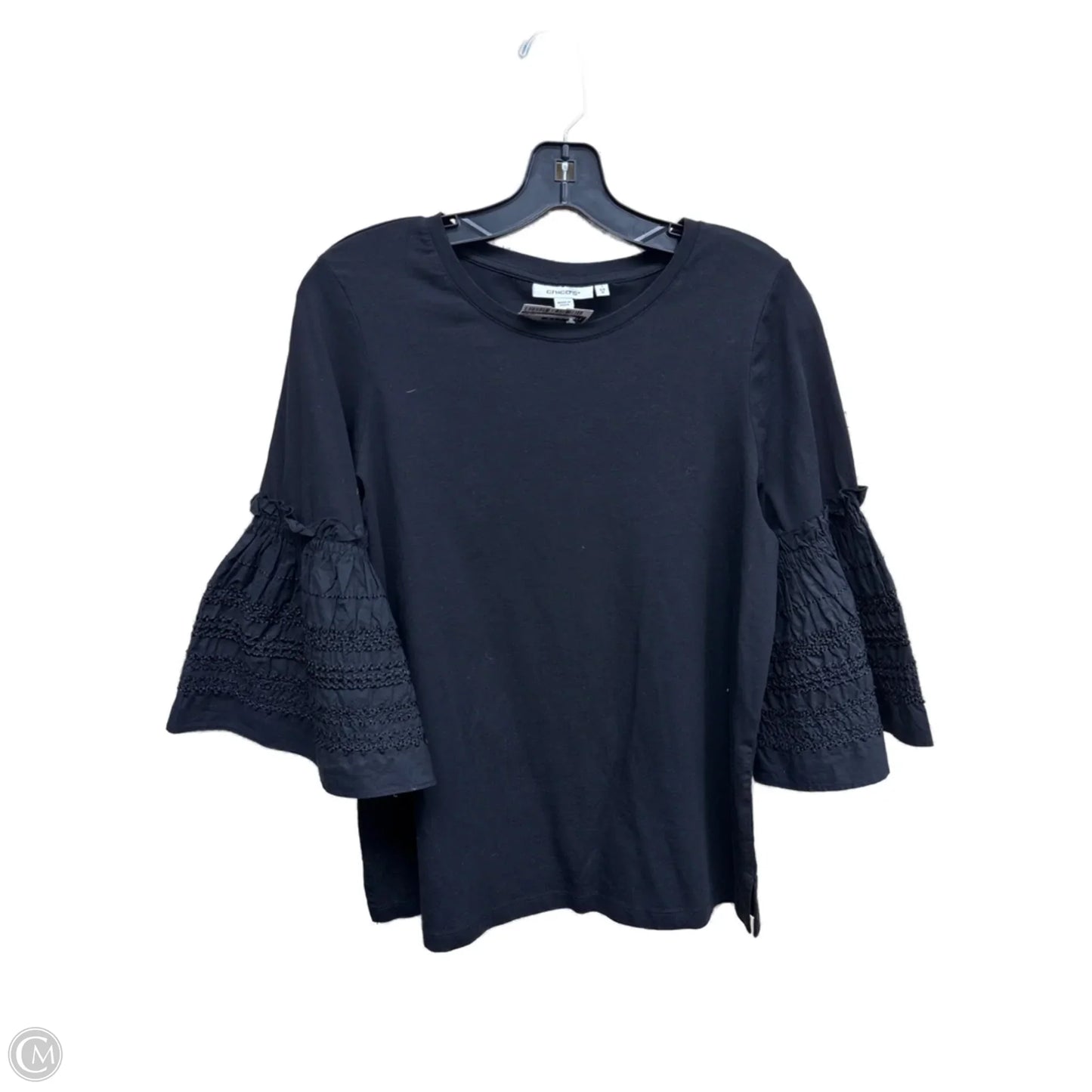 Top Short Sleeve By Chicos In Black, Size: M