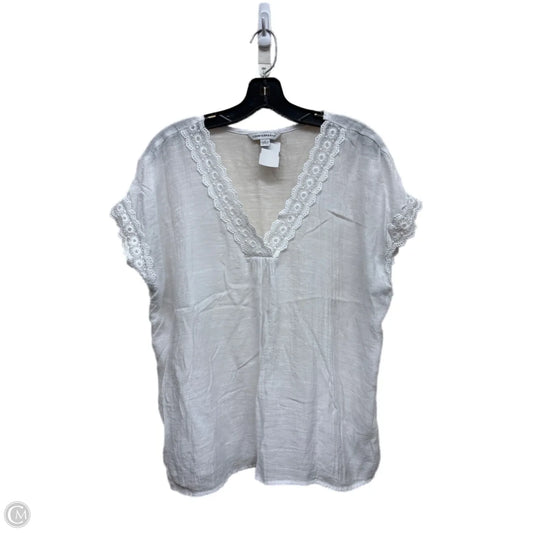 Top Short Sleeve By Counterparts In White, Size: L