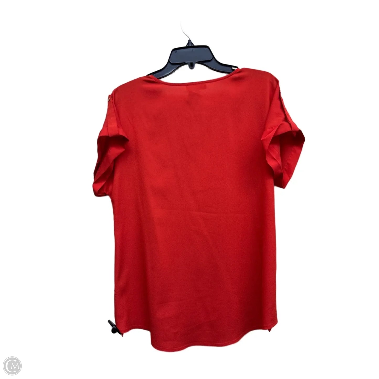 Top Short Sleeve By Calvin Klein In Orange, Size: M