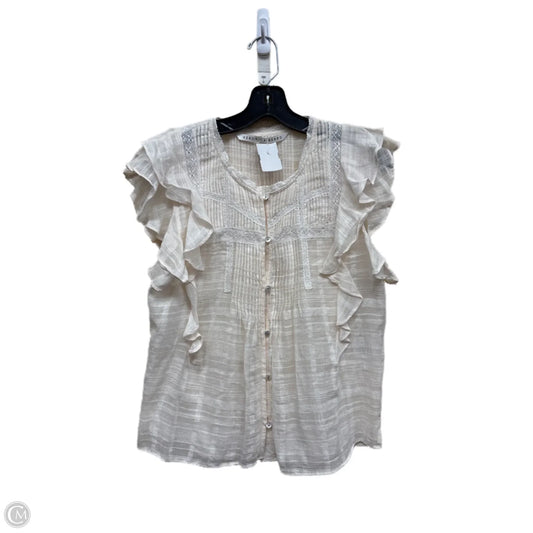 Top Short Sleeve By Veronica Beard In Cream, Size: S