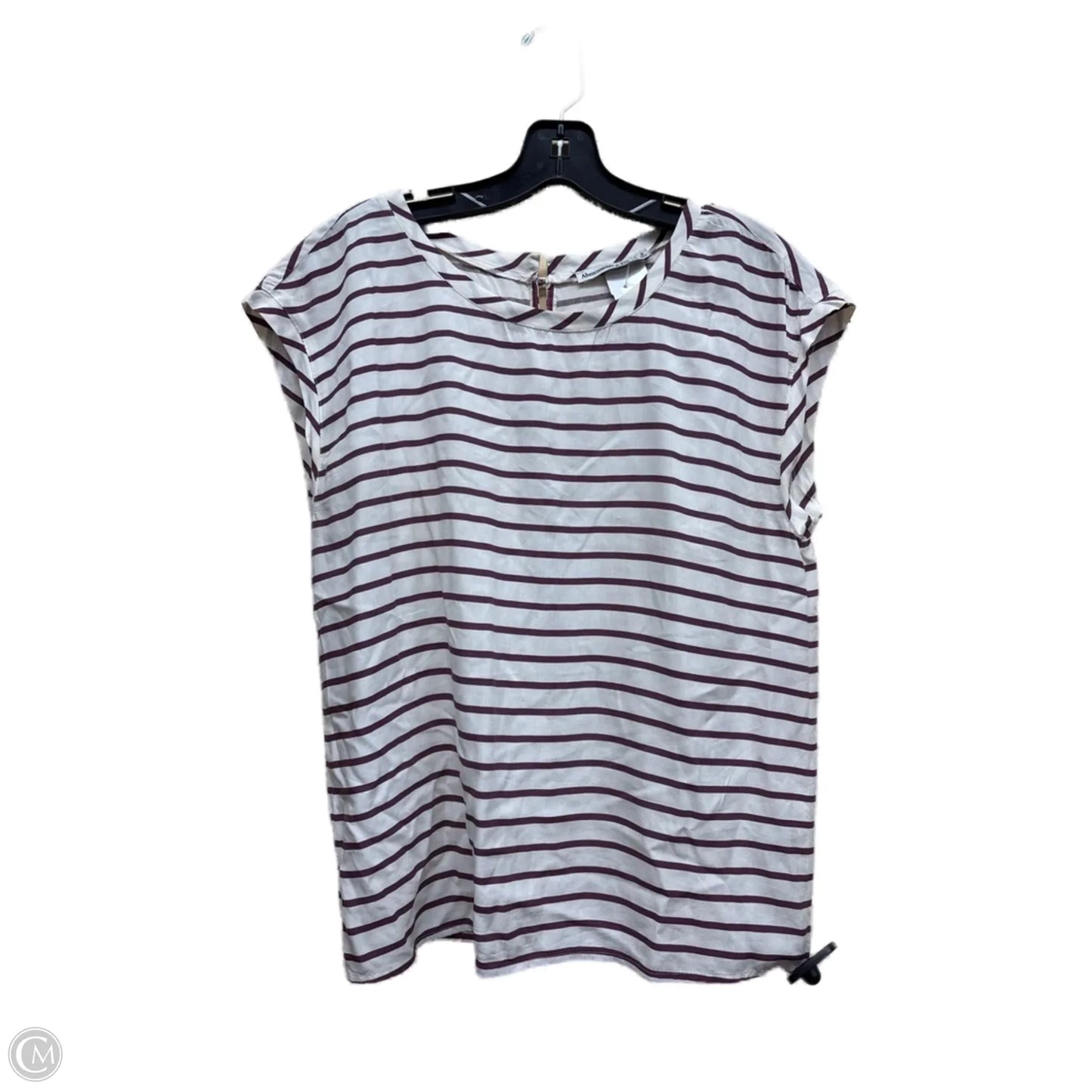 Top Short Sleeve By Abercrombie And Fitch In Striped Pattern, Size: S