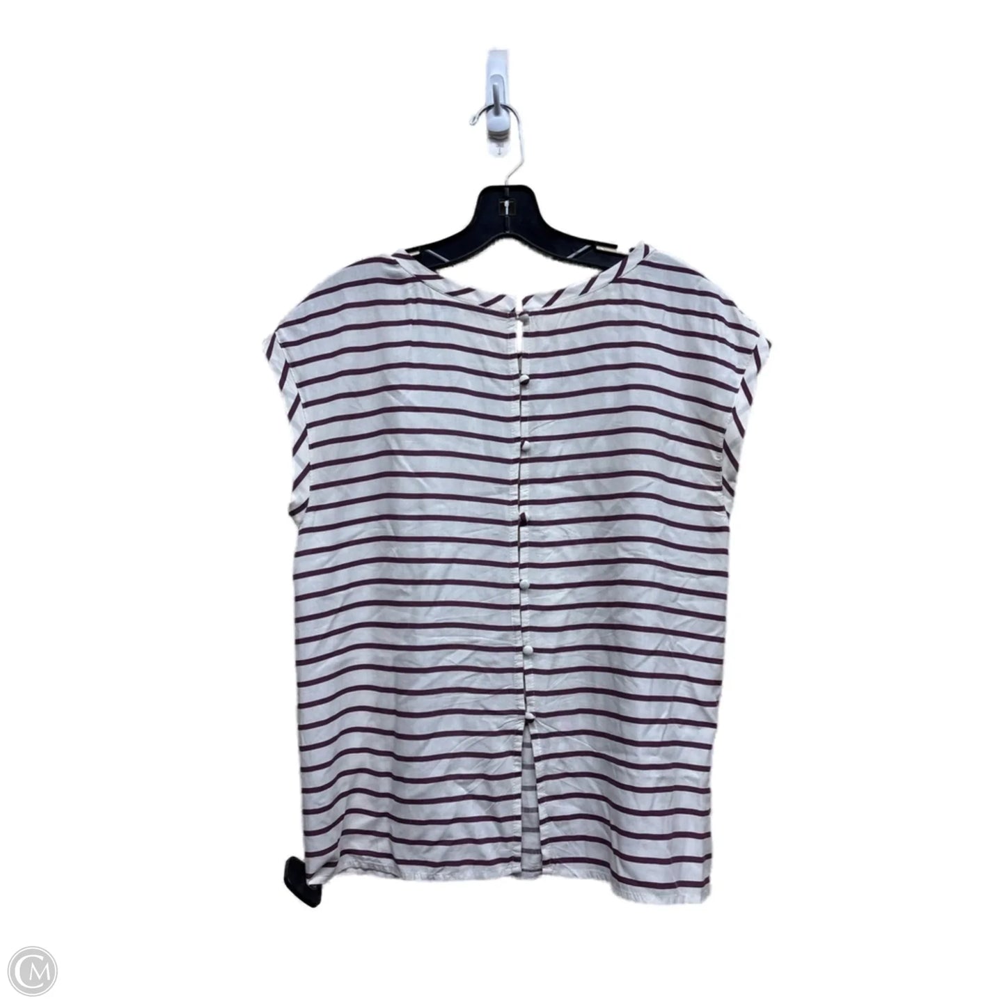 Top Short Sleeve By Abercrombie And Fitch In Striped Pattern, Size: S