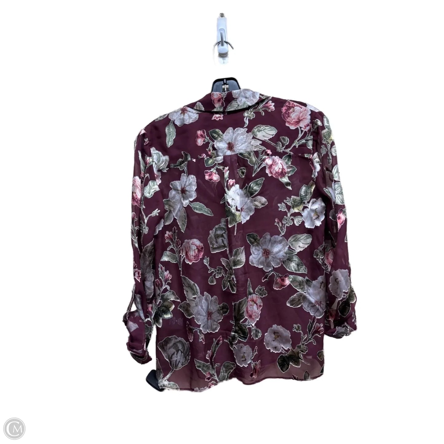 Top Long Sleeve Designer By Alice + Olivia In Floral Print, Size: S