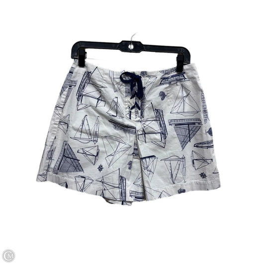 Shorts Designer By Tory Burch In Blue & White, Size: 6