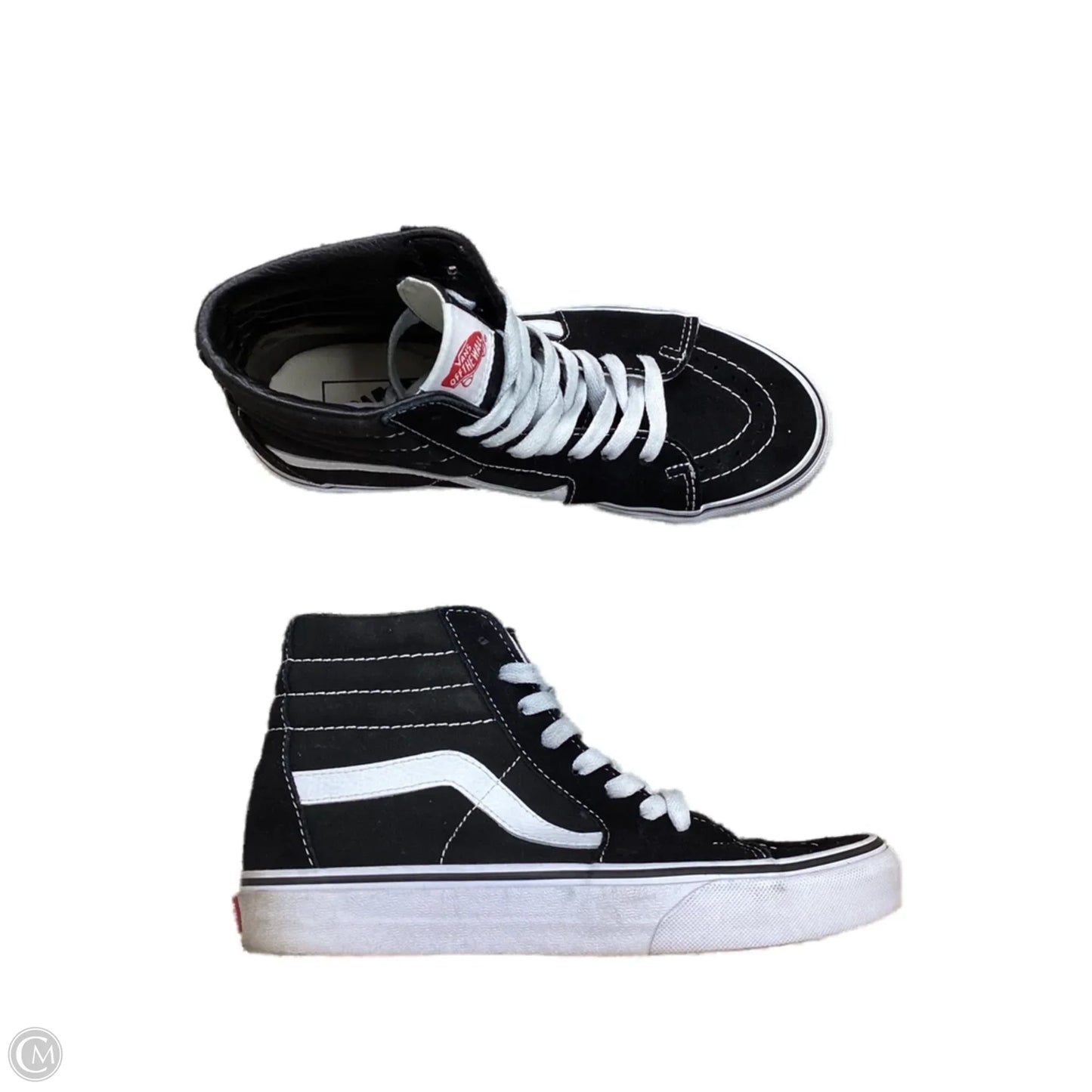Shoes Sneakers By Vans In Black & White, Size: 8