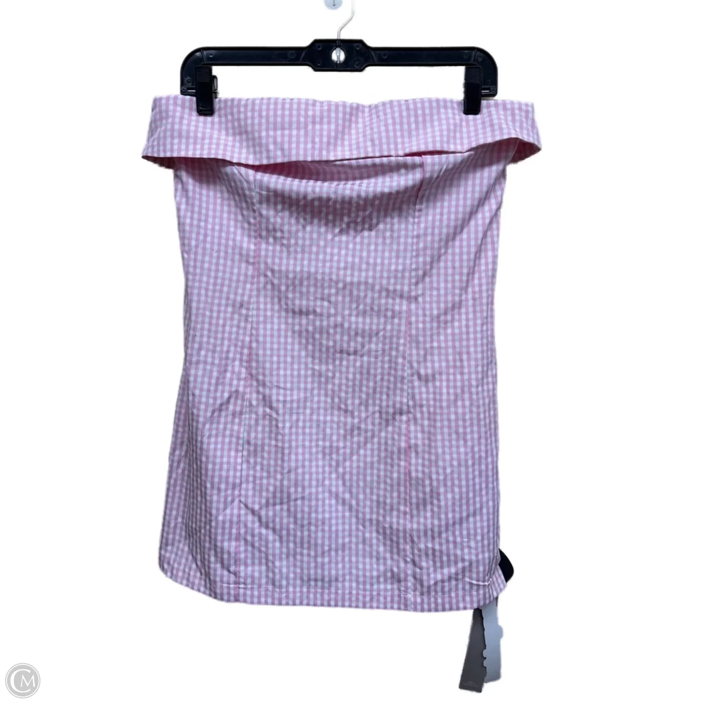 Dress Casual Short By Clothes Mentor In Pink & White, Size: S