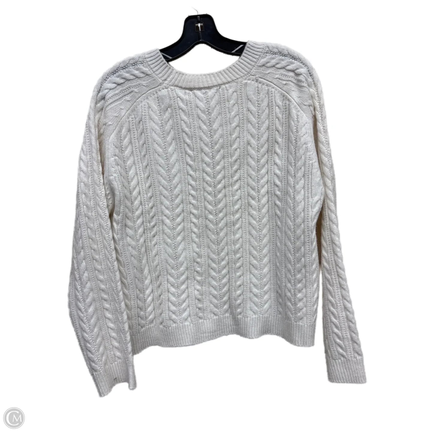 Sweater By Tahari By Arthur Levine In White, Size: M