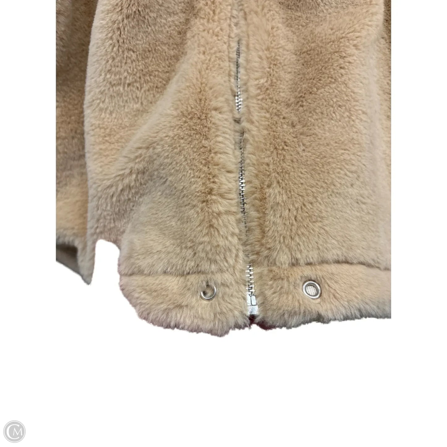 Coat Faux Fur & Sherpa By Clothes Mentor In Tan, Size: S