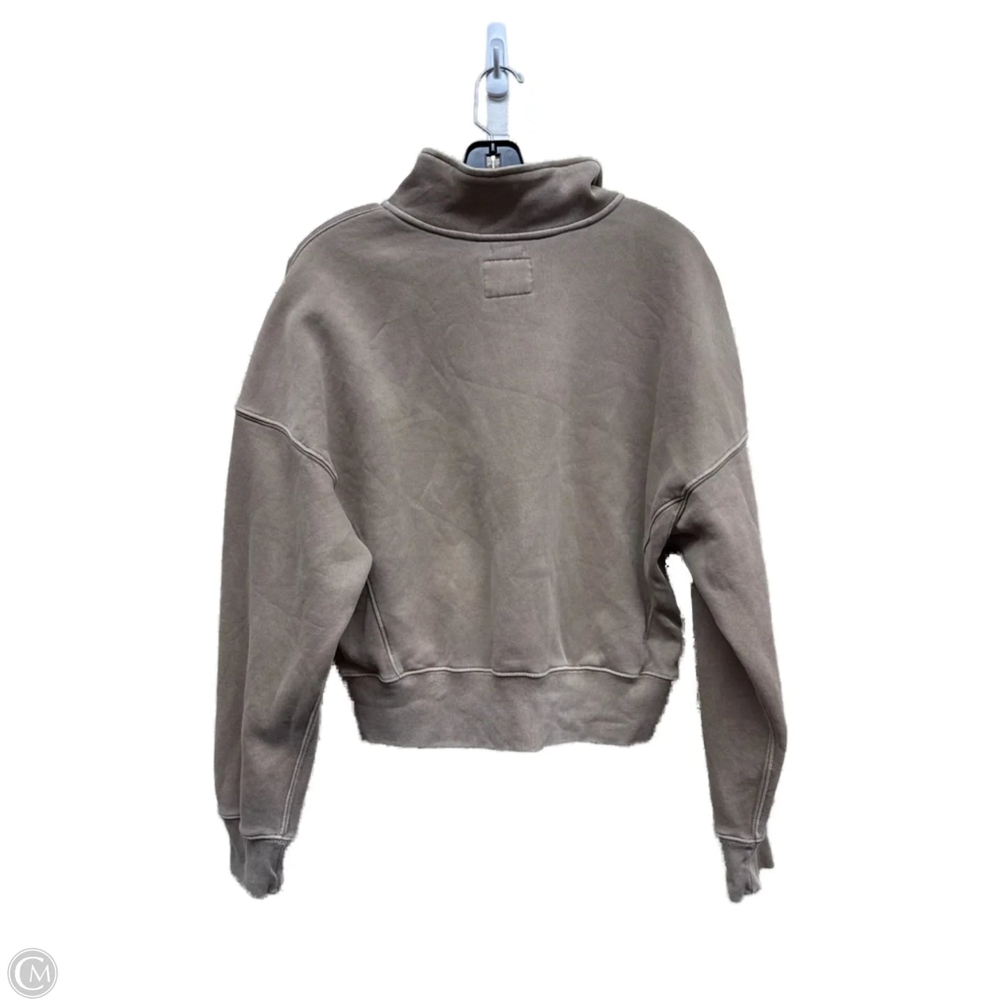 Sweatshirt Collar By Abercrombie And Fitch In Tan, Size: S