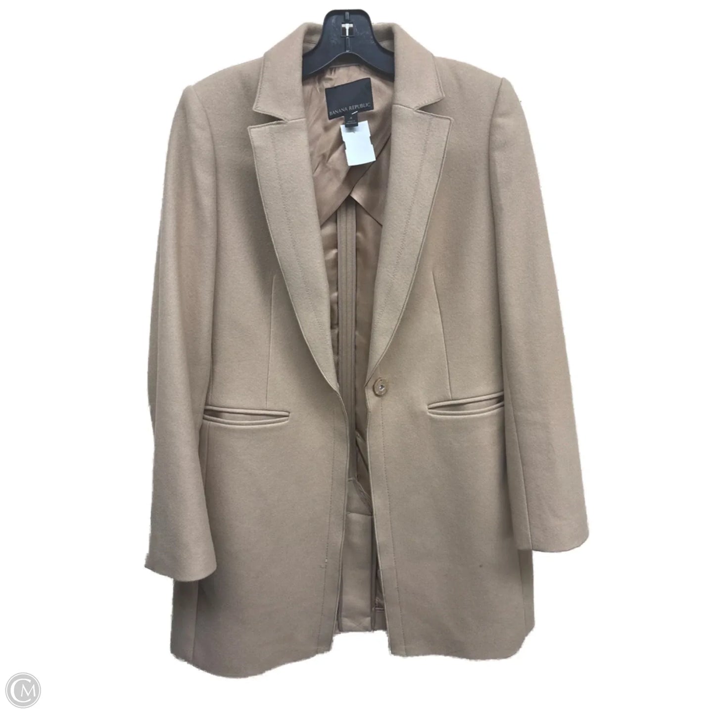 Coat Peacoat By Banana Republic In Tan, Size: S