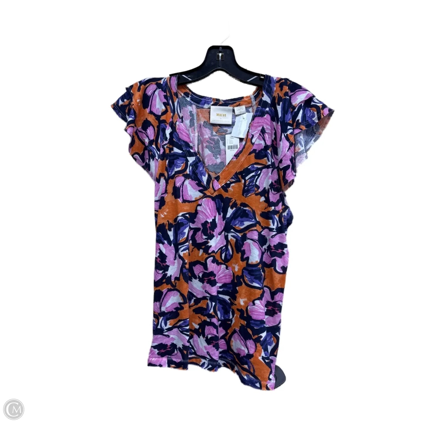Top Sleeveless By Maeve In Maroon, Size: M