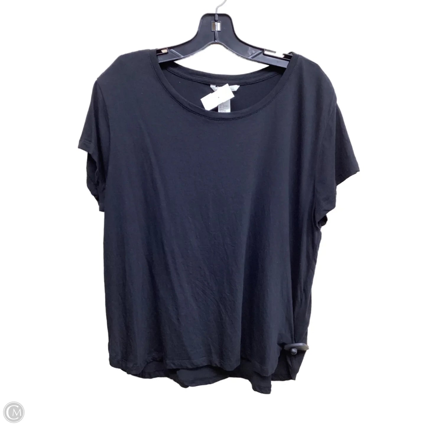 Top Short Sleeve By H&m In Black, Size: L