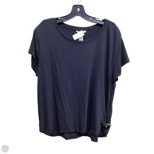 Top Short Sleeve By H&m In Black, Size: L