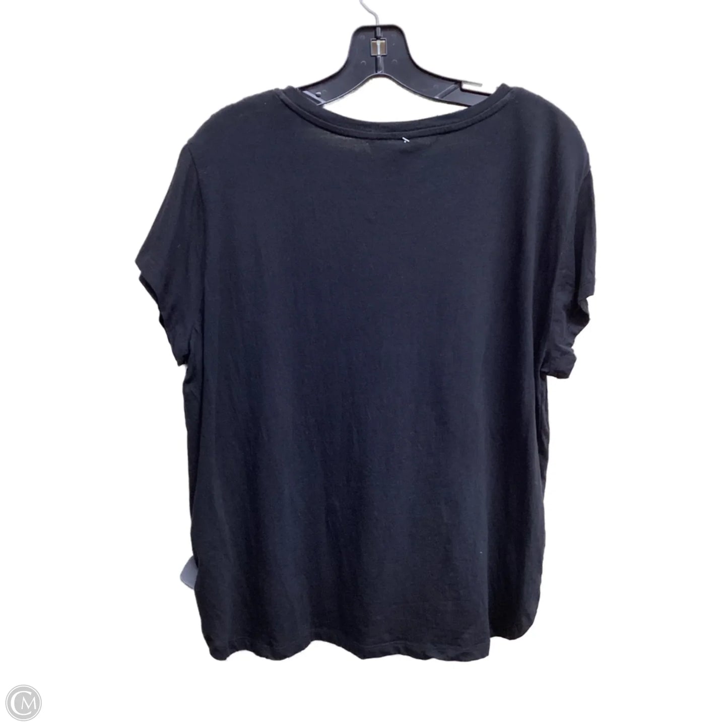 Top Short Sleeve By H&m In Black, Size: L