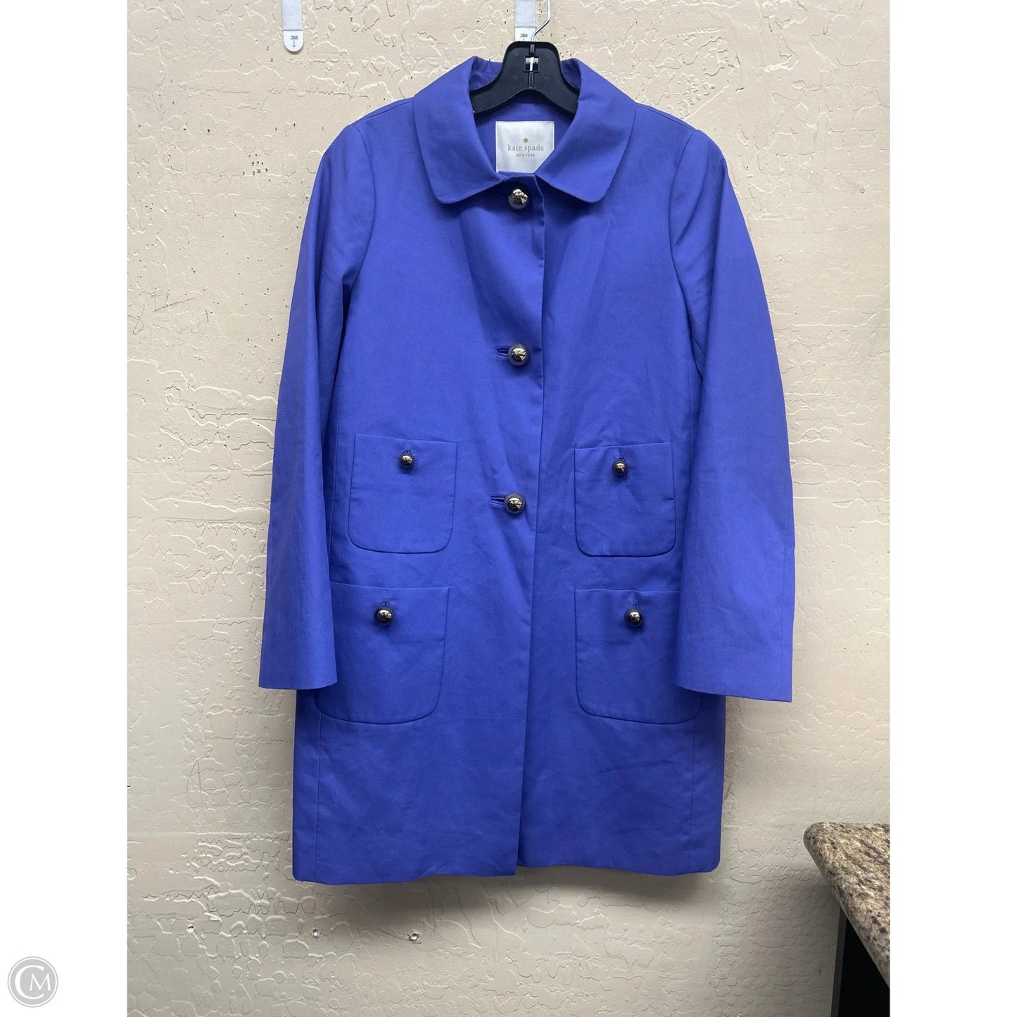 Coat Designer By Kate Spade In Purple, Size: S
