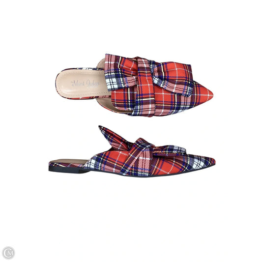 Shoes Flats By Clothes Mentor In Plaid Pattern, Size: 8.5