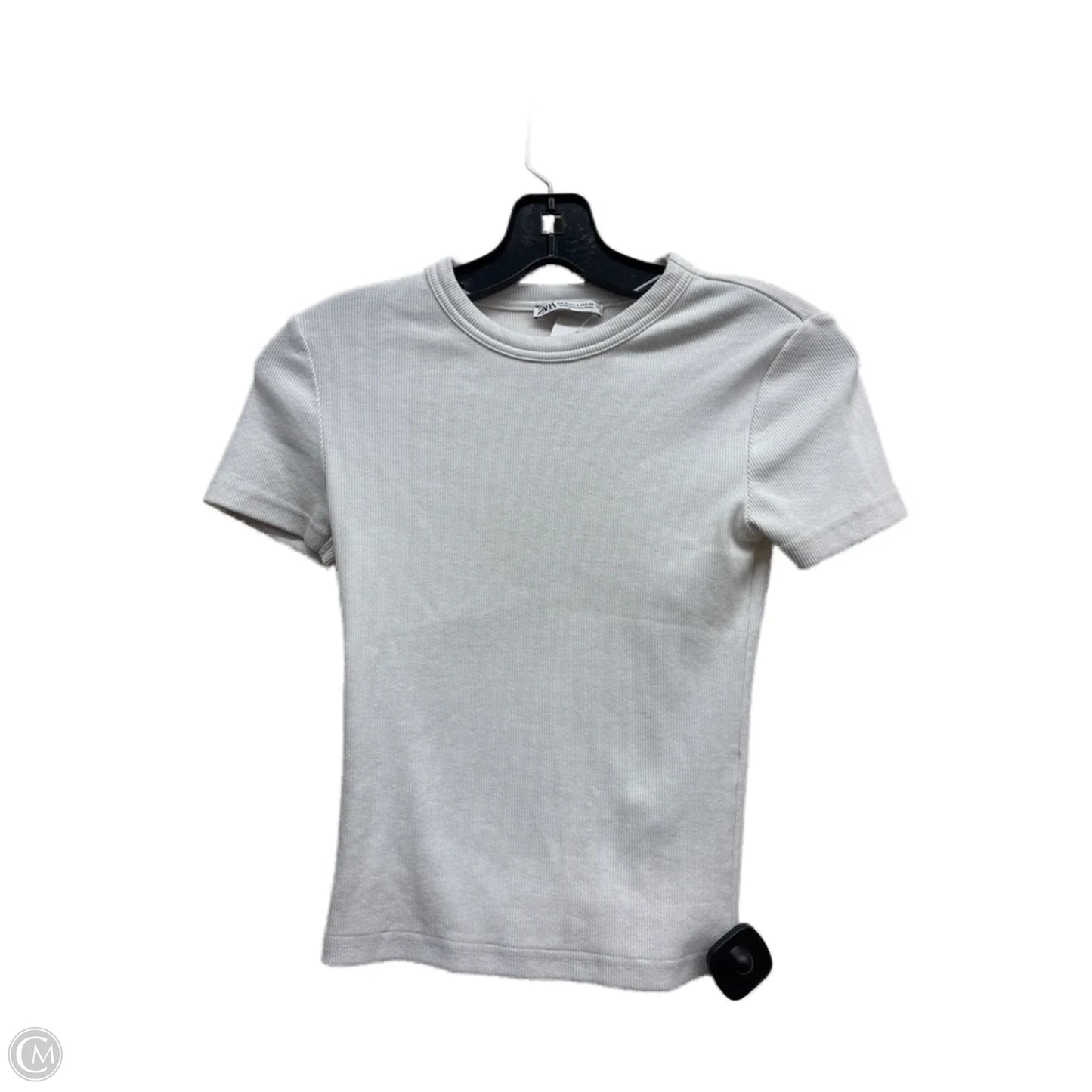 Top Short Sleeve By Zara In White, Size: S