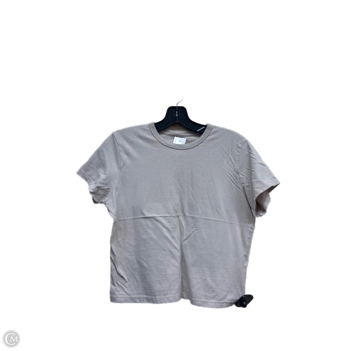 Top Short Sleeve By Abercrombie And Fitch In Tan, Size: S
