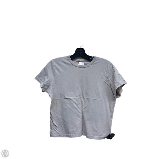 Top Short Sleeve By Abercrombie And Fitch In Tan, Size: S