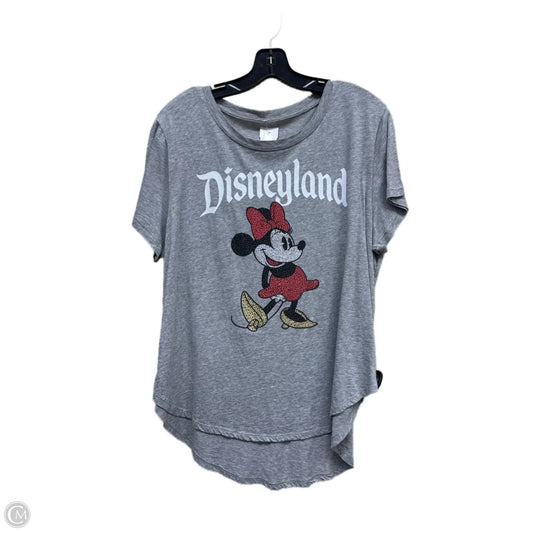 Top Short Sleeve By Disney Store In Grey, Size: Xl