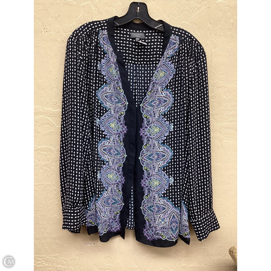 Top Long Sleeve By Limited In Plaid Pattern, Size: 2x