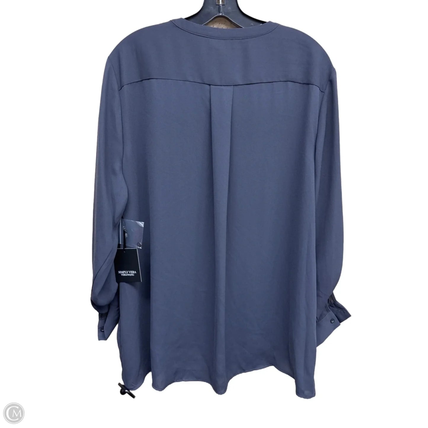 Top Long Sleeve By Simply Vera In Grey, Size: Xxl