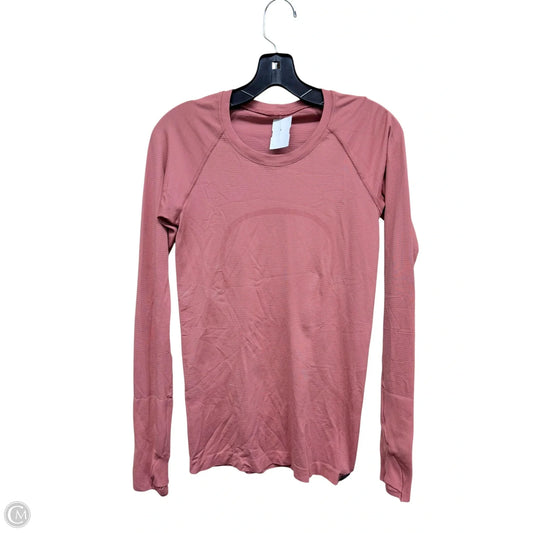 Athletic Top Long Sleeve Crewneck By Lululemon In Pink, Size: 8