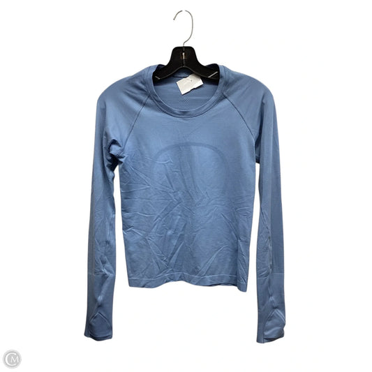 Athletic Top Long Sleeve Crewneck By Lululemon In Blue, Size: 6