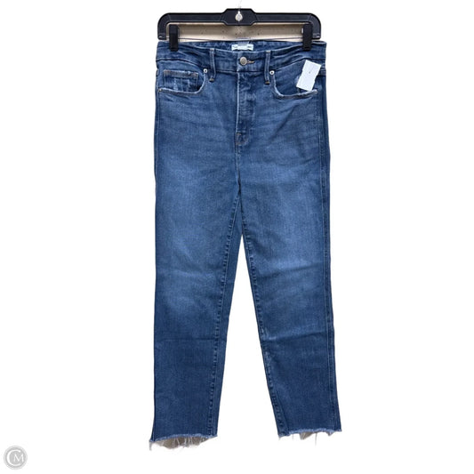 Jeans Straight By Good American In Blue Denim, Size: 4