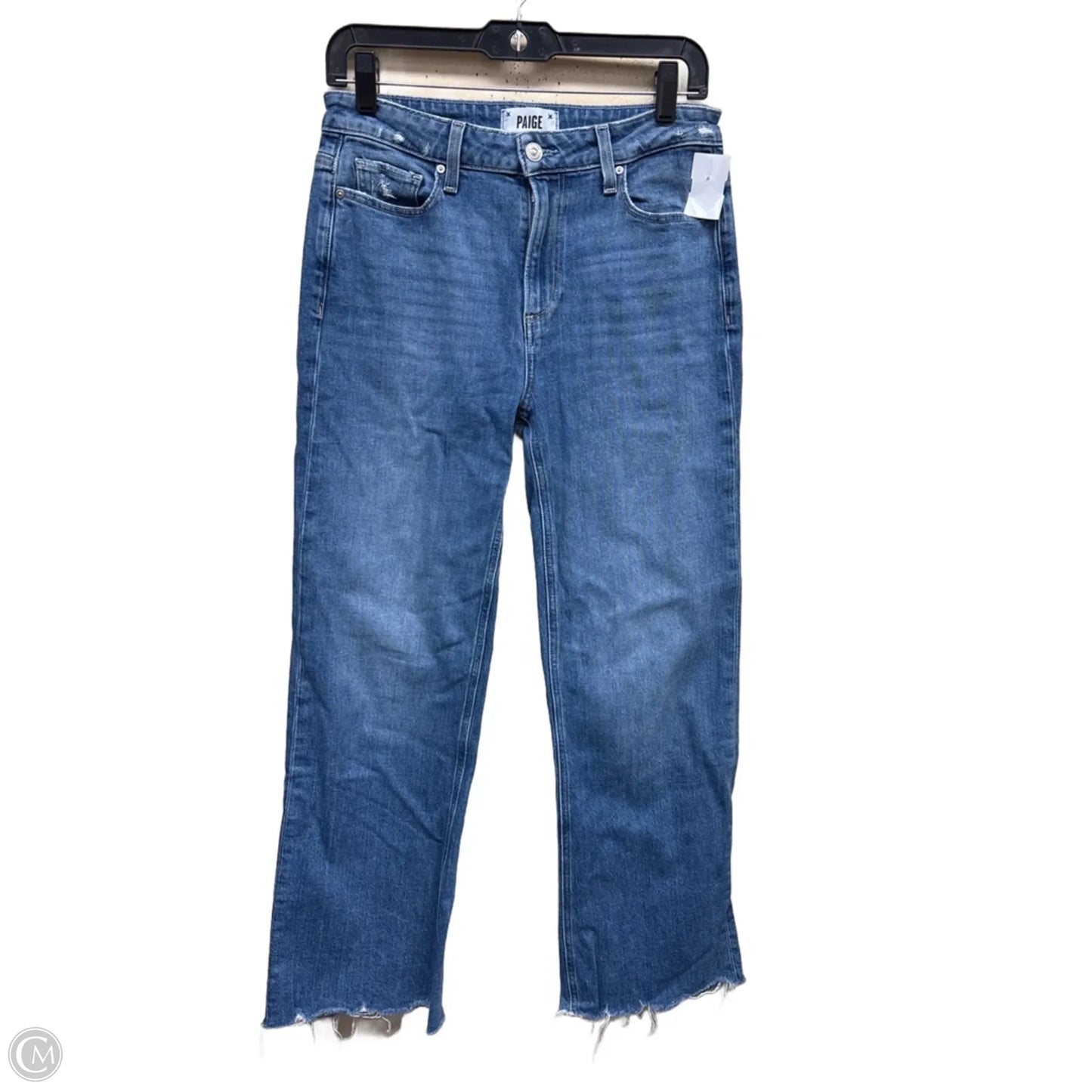 Jeans Straight By Paige In Blue Denim, Size: 2