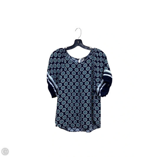 Top Short Sleeve By Ann Taylor In Polkadot Pattern, Size: M